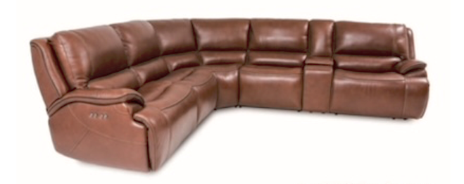 The Nebraska Leather Reclining Sectional